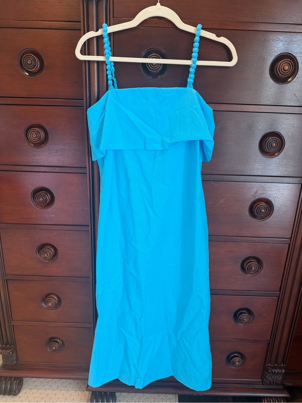 Hyancith House Blue Spaghetti-Strap Summer Dress